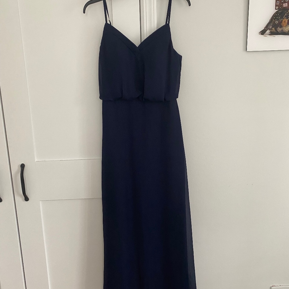 Azazie Rebecca size 4 navy wedding prom formal ball gown dress